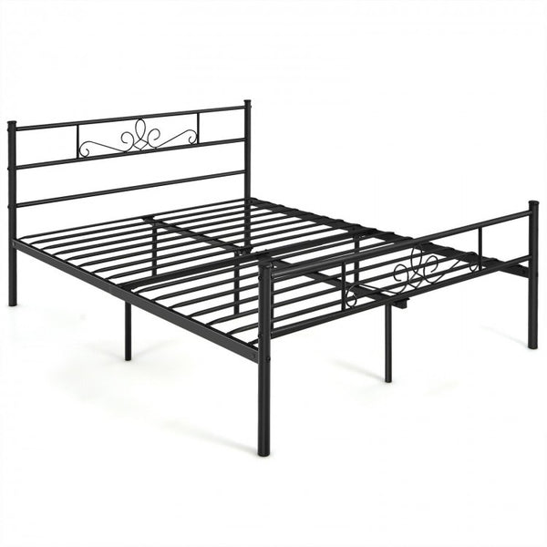 Full Size Metal Bed Frame with Headboard