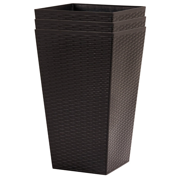3pc Tall Planters -  Brown