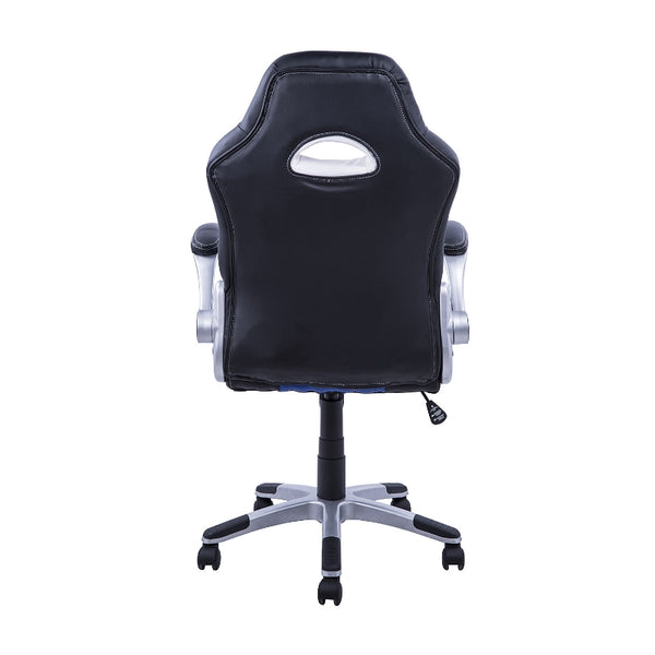 Adjustable High Back Home Office Gaming Chair - Blue/Black/White