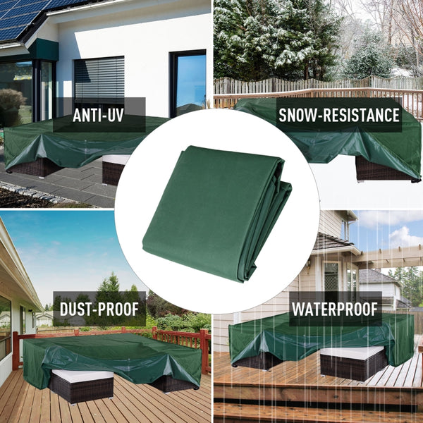 97" x 66" Outdoor Furniture Sectional Sofa Set Cover - Dark Green