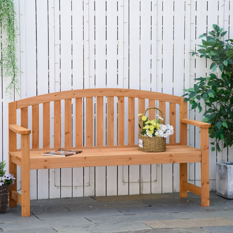 4.6ft-3 Seater Outdoor Patio Garden Bench - Orange