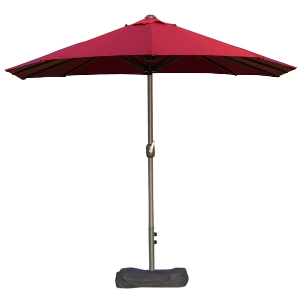 15' Outdoor Patio Umbrella with Twin Canopy - Wine Red