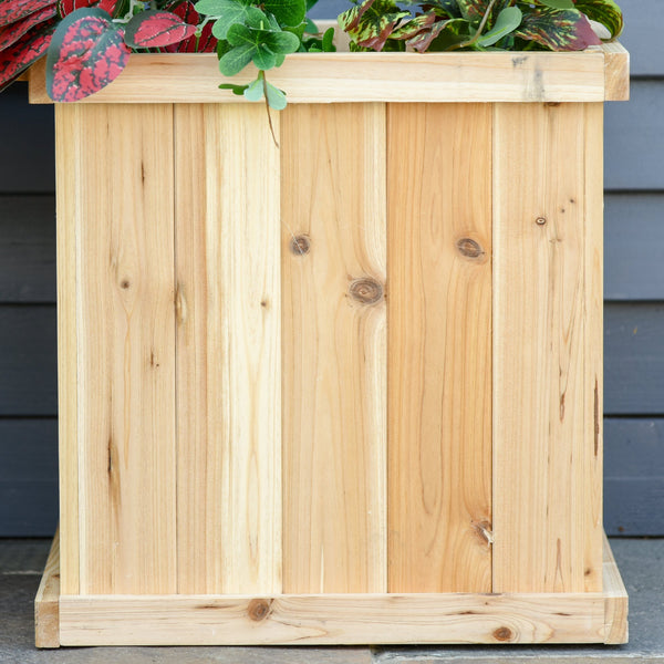 Outdoor Garden Wooden Planter and Bench