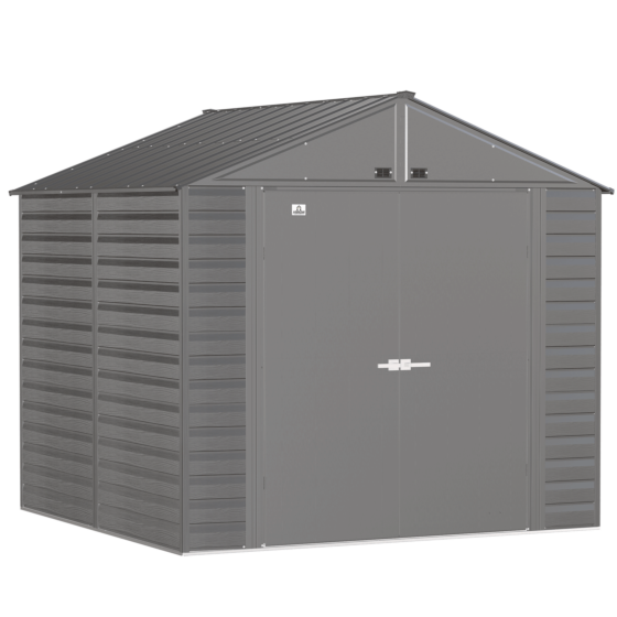 8x8 ft. Arrow Select Steel Storage Shed - Charcoal