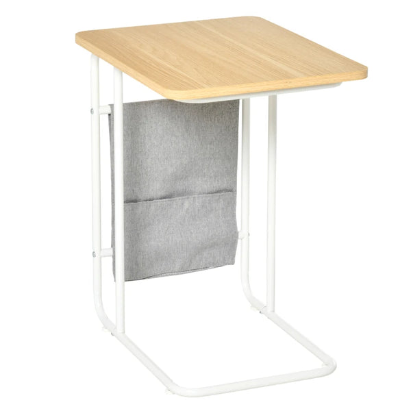 Industrial Side Table - Oak