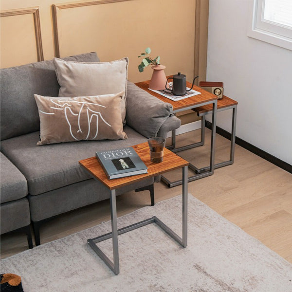 3Pc Multifunctional Coffee End Table Set