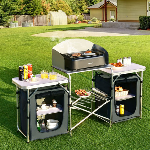 Portable Camping Table with Storage Organizer