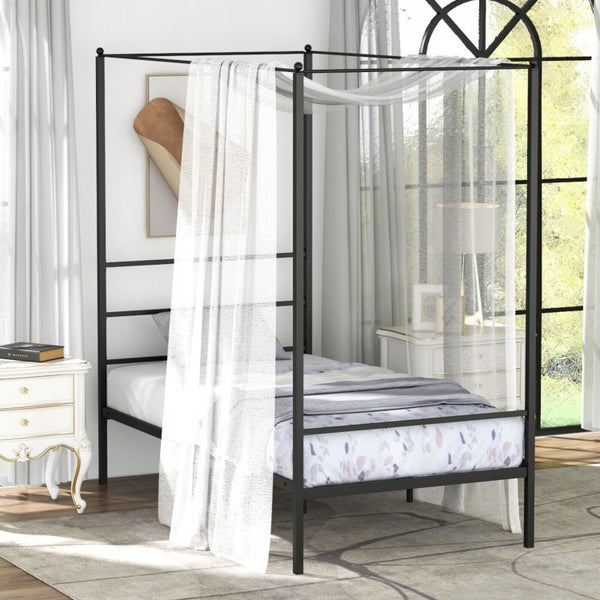 Twin Size Metal Canopy Bed Frame