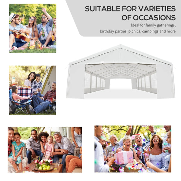 40x20 ft Large Steel Wedding Party Carport Canopy Tent