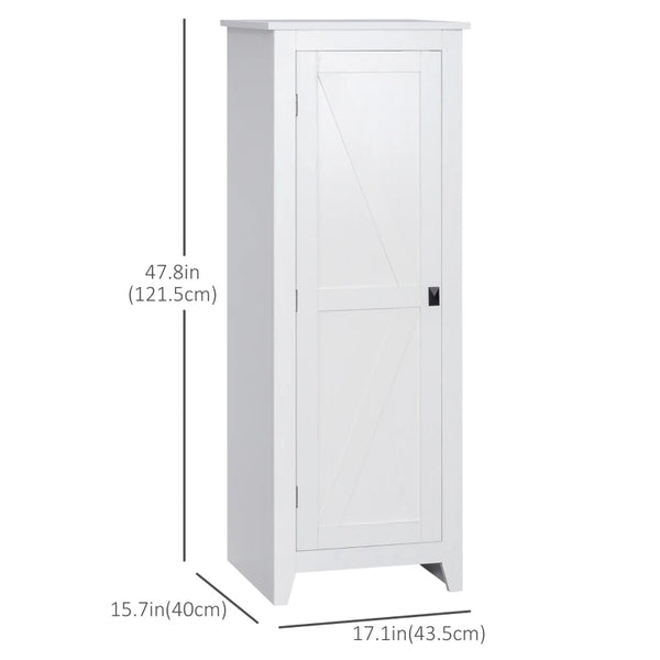 47.25" Freestanding Kitchen Pantry - White