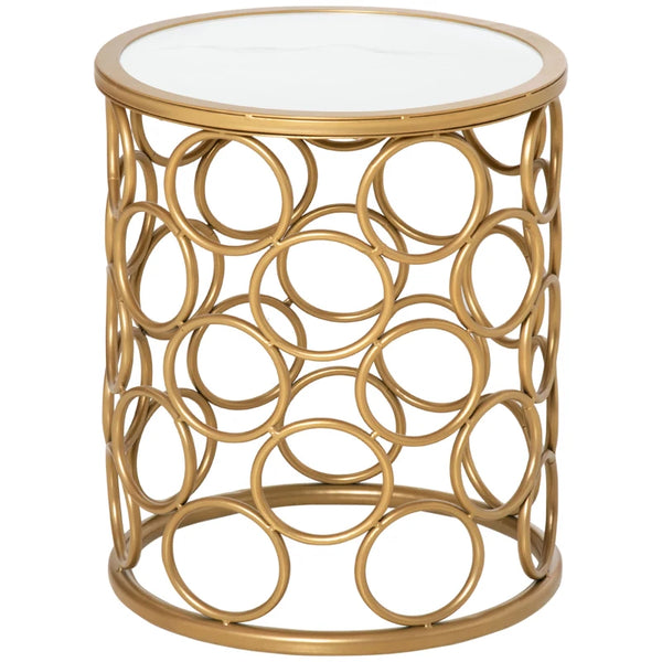 Steel Patio End Table - Gold