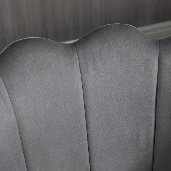 Modern Counter Bar Stools Set of 2 - Charcoal Grey