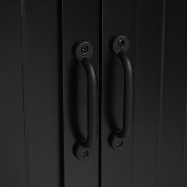 4-Door Storage Cabinet - Black