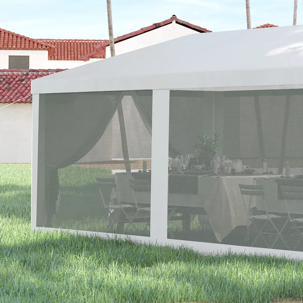 10x 28 Ft. Party Tent with Mosquito Mesh Netting  - White
