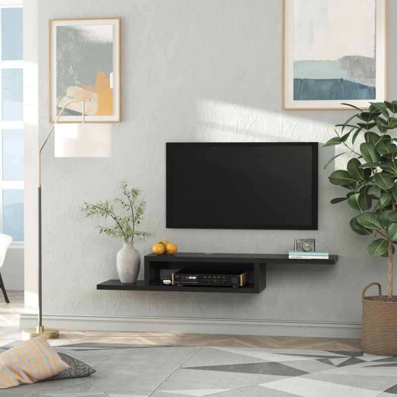 Wall Mounted Floating TV Stand - Black