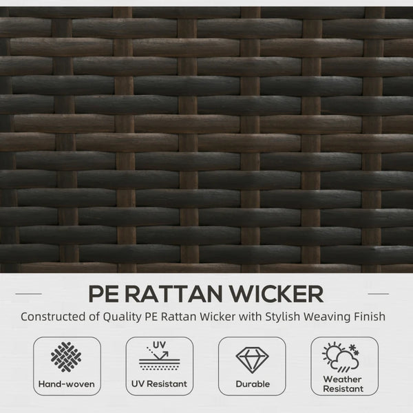 3pc Outdoor Rattan Wicker Conversation Sofa Set - Cream White