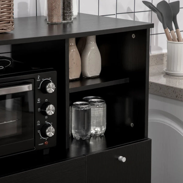 Compact Kitchen Pantry Cabinet - Black