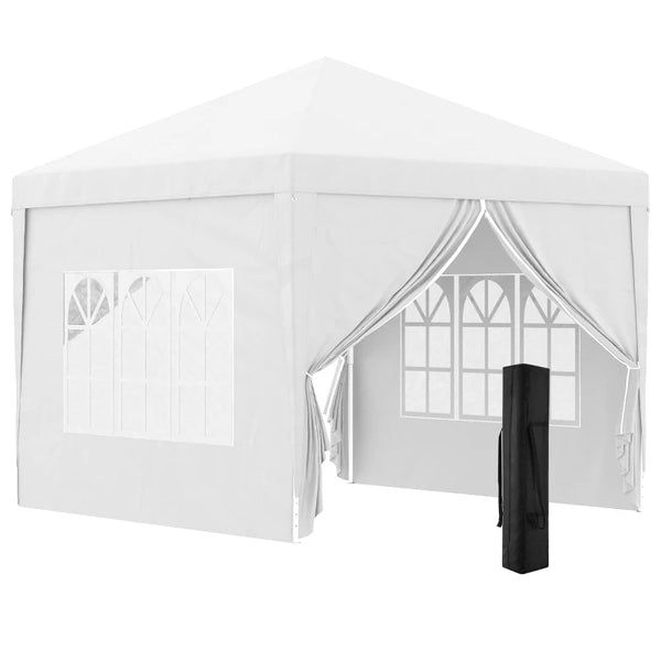 10'x10' Outdoor Pop Up Party Tent - White