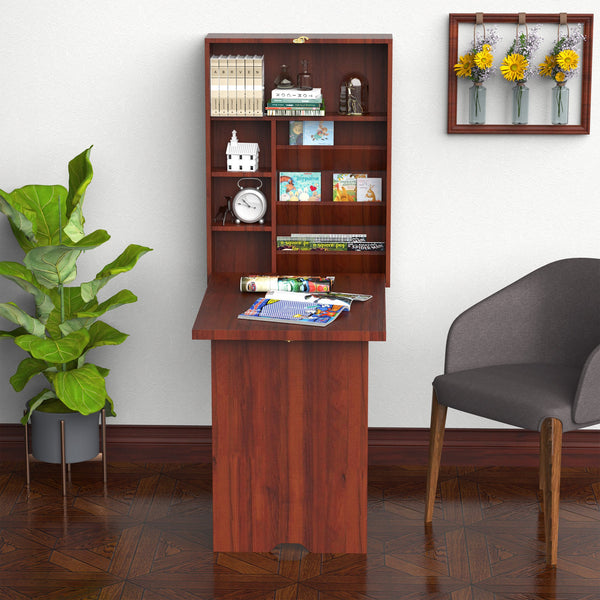 Wall-mounted Home Office Desk - Walnut