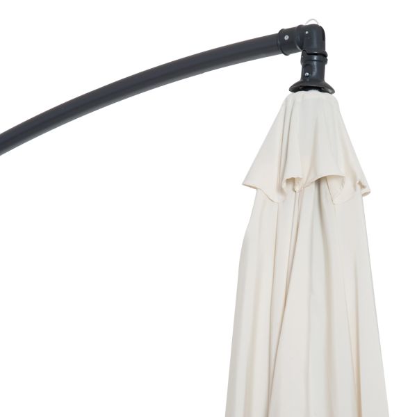 Patio Sunshade Banana Hanging Umbrella - Beige