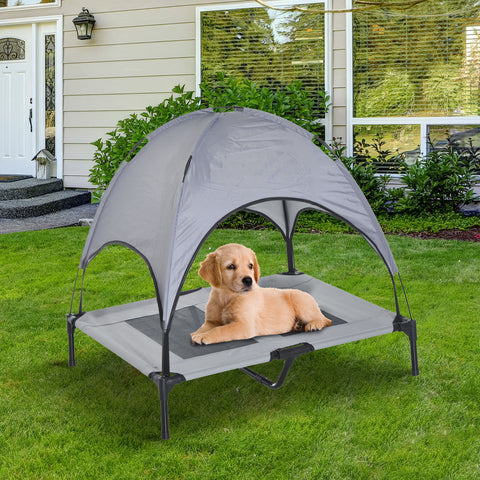 Raised Pet Puppy Cot with Shade in a Bag - 36.2"L