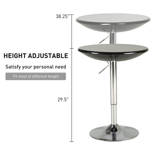 Round Cocktail Bar Table - Black