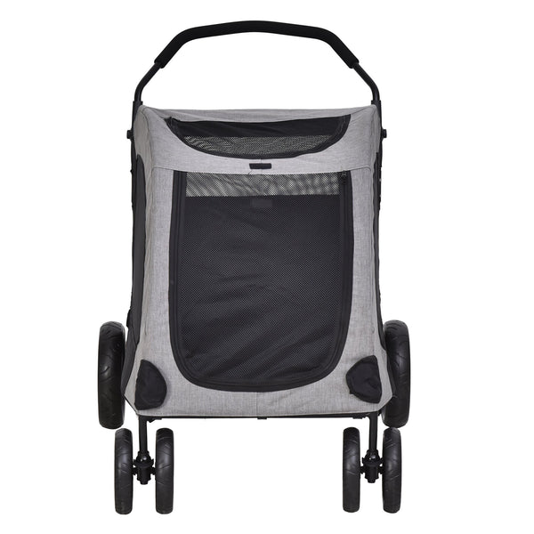 Folding  Pet Stroller Carrier -  Grey