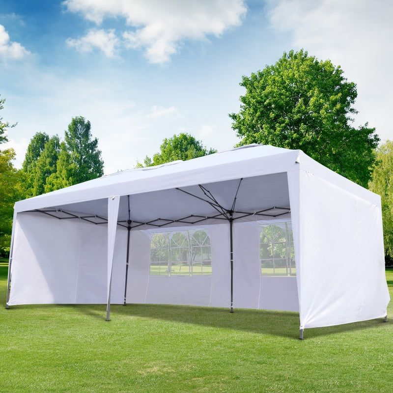 10’ x 20’ Outdoor Pop Up Canopy Tent - White