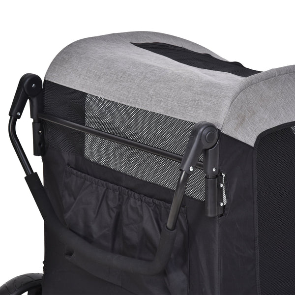 Folding  Pet Stroller Carrier -  Grey