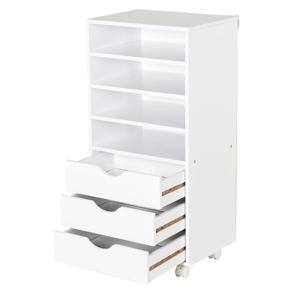 Wooden File Office Cabinet - White
