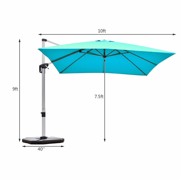 10ft Square Patio Umbrella - Blue