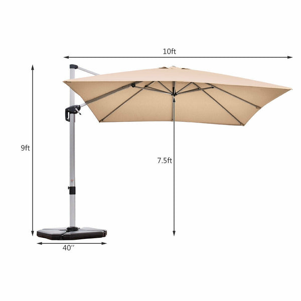 10ft Square Patio Umbrella - Beige