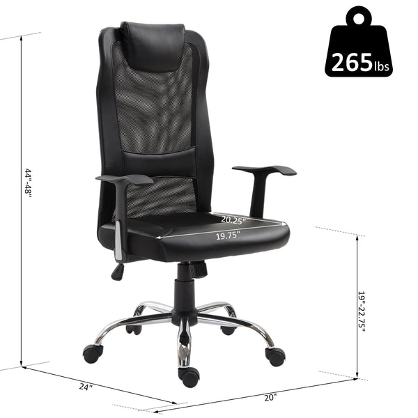 High Back Mesh Home Office Chair - Black