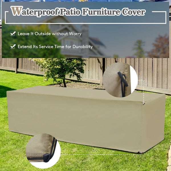 8pc Outdoor Patio Rattan Furniture Set - White