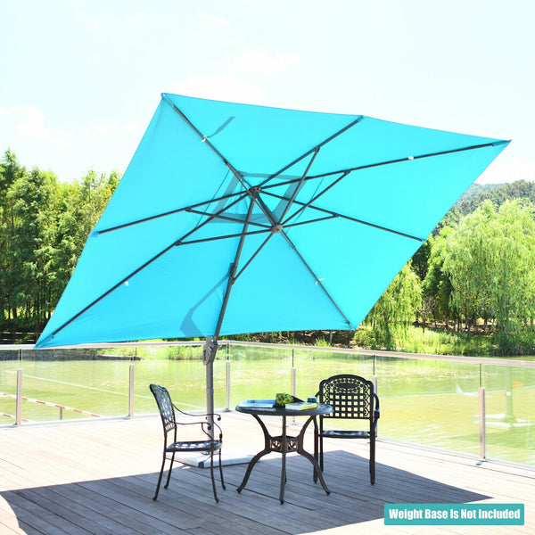 10 x 13ft Rectangular Cantilever Umbrella - Turquoise