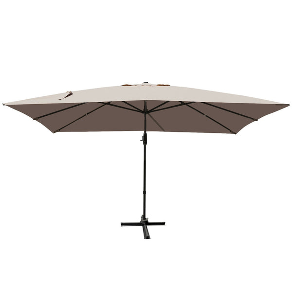 10 x 13ft Rectangular Cantilever Umbrella - Brown