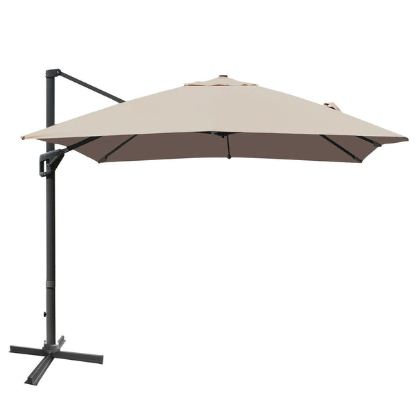 10 x 13ft Rectangular Cantilever Umbrella - Brown