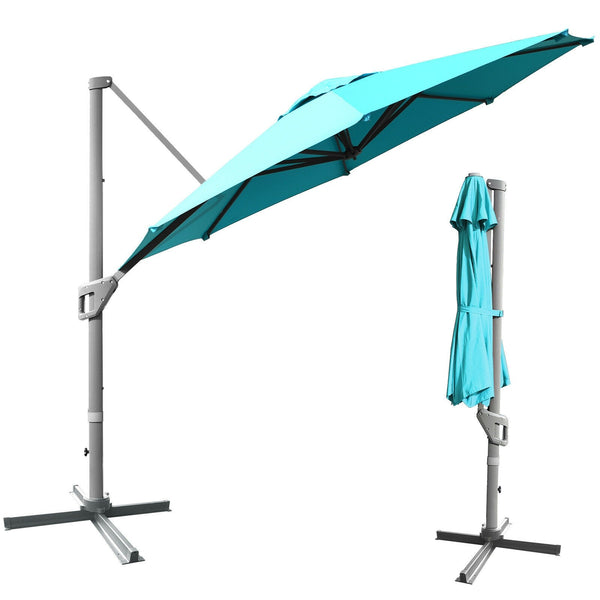 11ft Patio Offset Umbrella - Turquoise