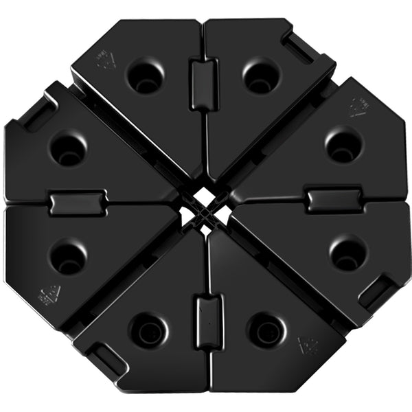 4pc Patio Cantilever Offset Umbrella Weight Base Plate Set - Black