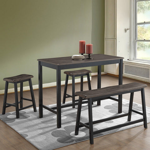 Solid Wood Counter Height Dining Table - Gray