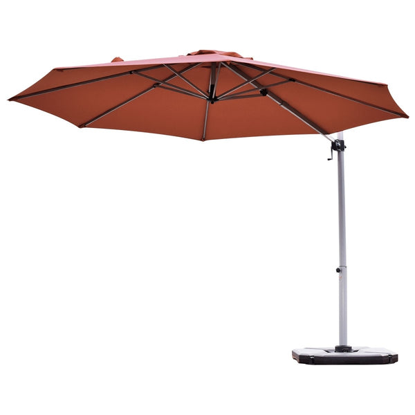 11ft Patio Offset Cantilever Umbrella - Brick Red