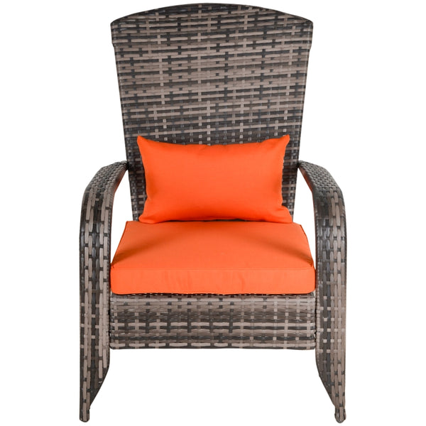 Outdoor Rattan Adirondack Deck Chair - Orange