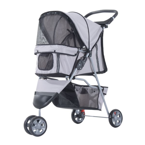Folding  Pet Stroller Carrier -  Grey