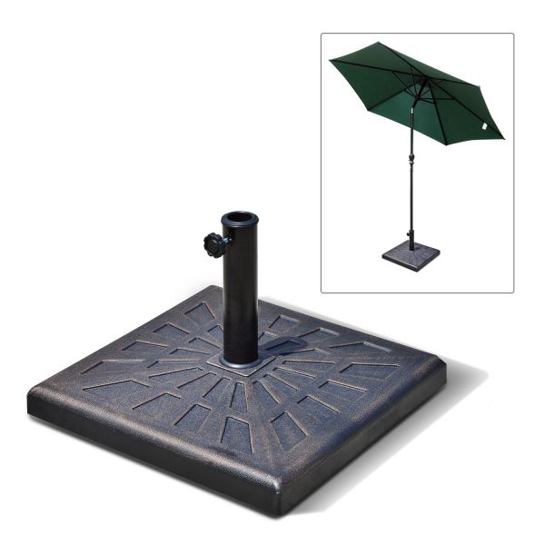 Umbrella Base Stand for Garden Patio - Square - Bronze finish