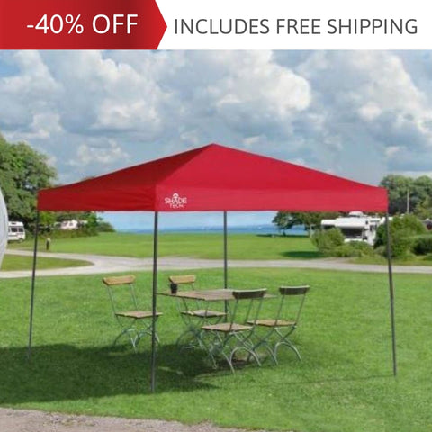 10x10 ft. Shade Tech Straight Leg Standard Pop-Up Canopy Tent - Assorted Colours