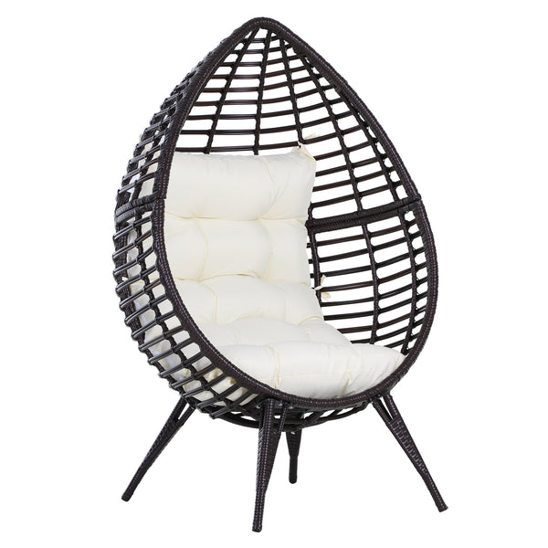 Outdoor Rattan Wicker Lounge Chair - Brown