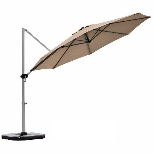 11ft Patio Offset Cantilever Umbrella - Tan