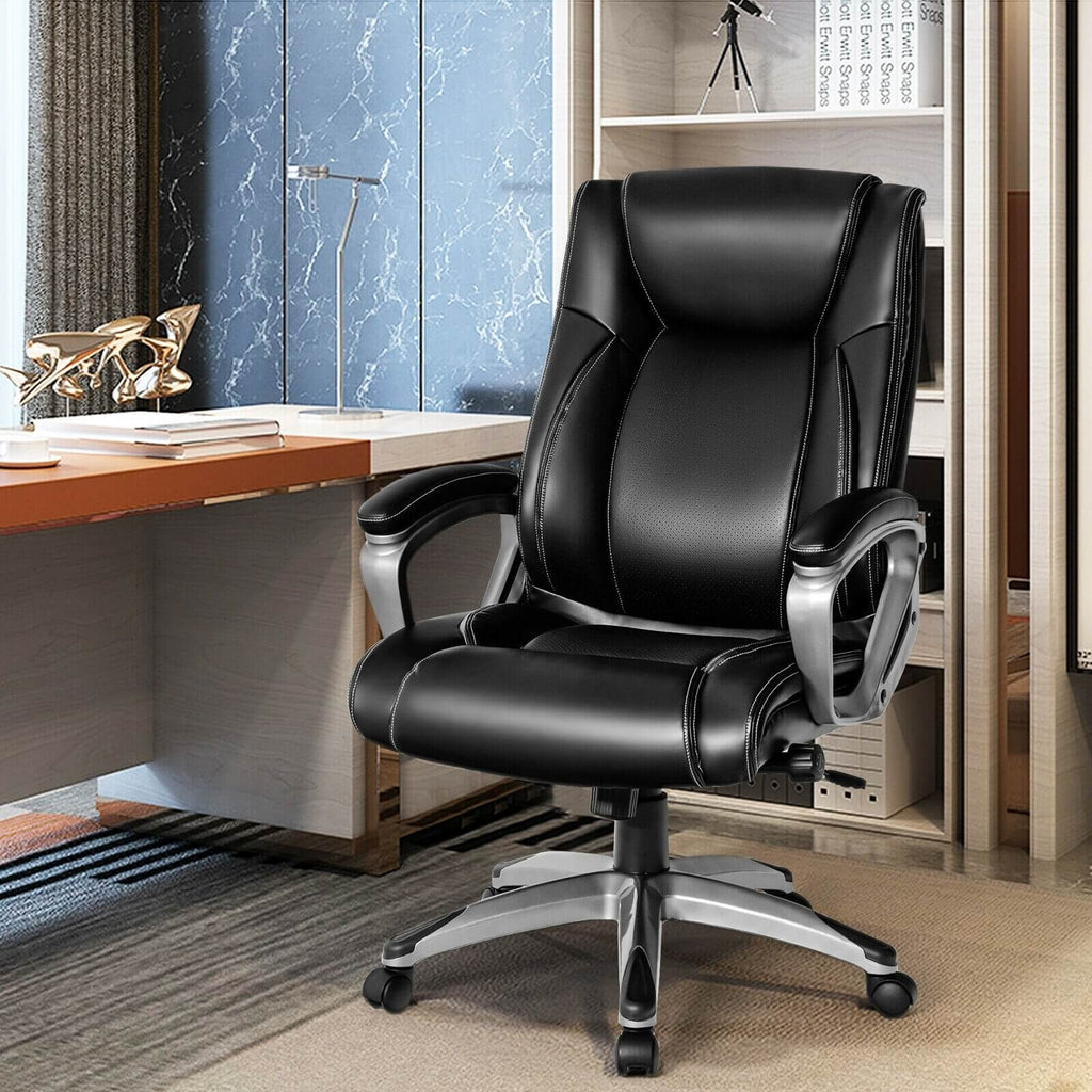 Height Adjustable High Back Executive Office Chair - Black