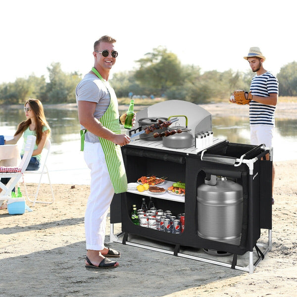 Portable Camping Kitchen and Sink Table