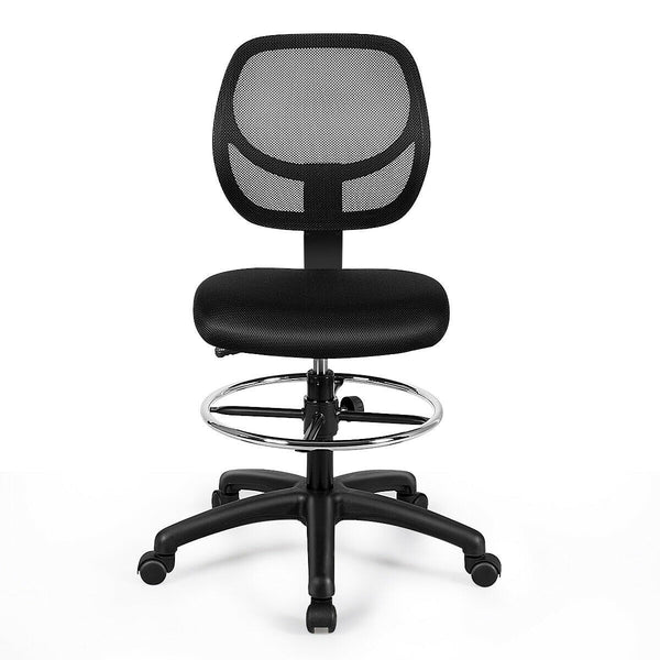 Height Adjustable Mid Back Office Chair - Black